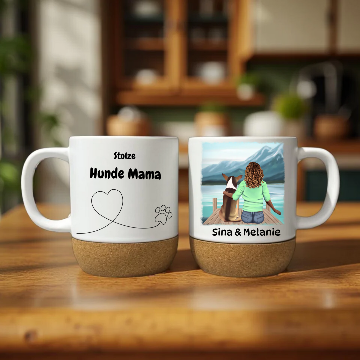 Stolze Hundemama - Personalisierte Tasse mit Hund & Herrchen