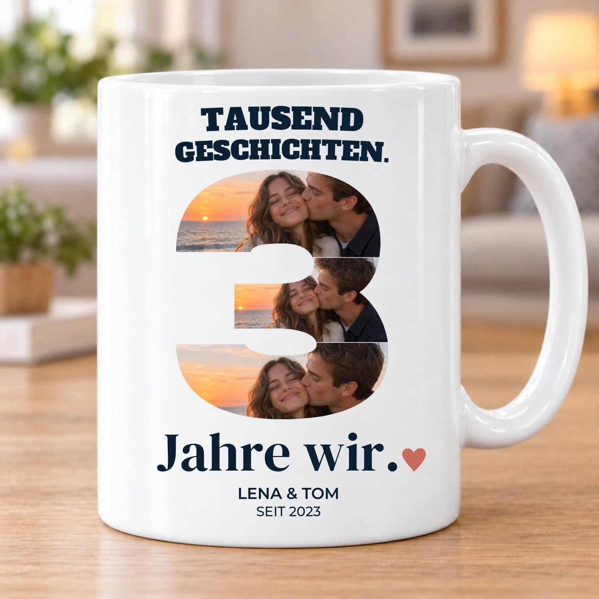 3 Jahre wir – Fototasse LENA