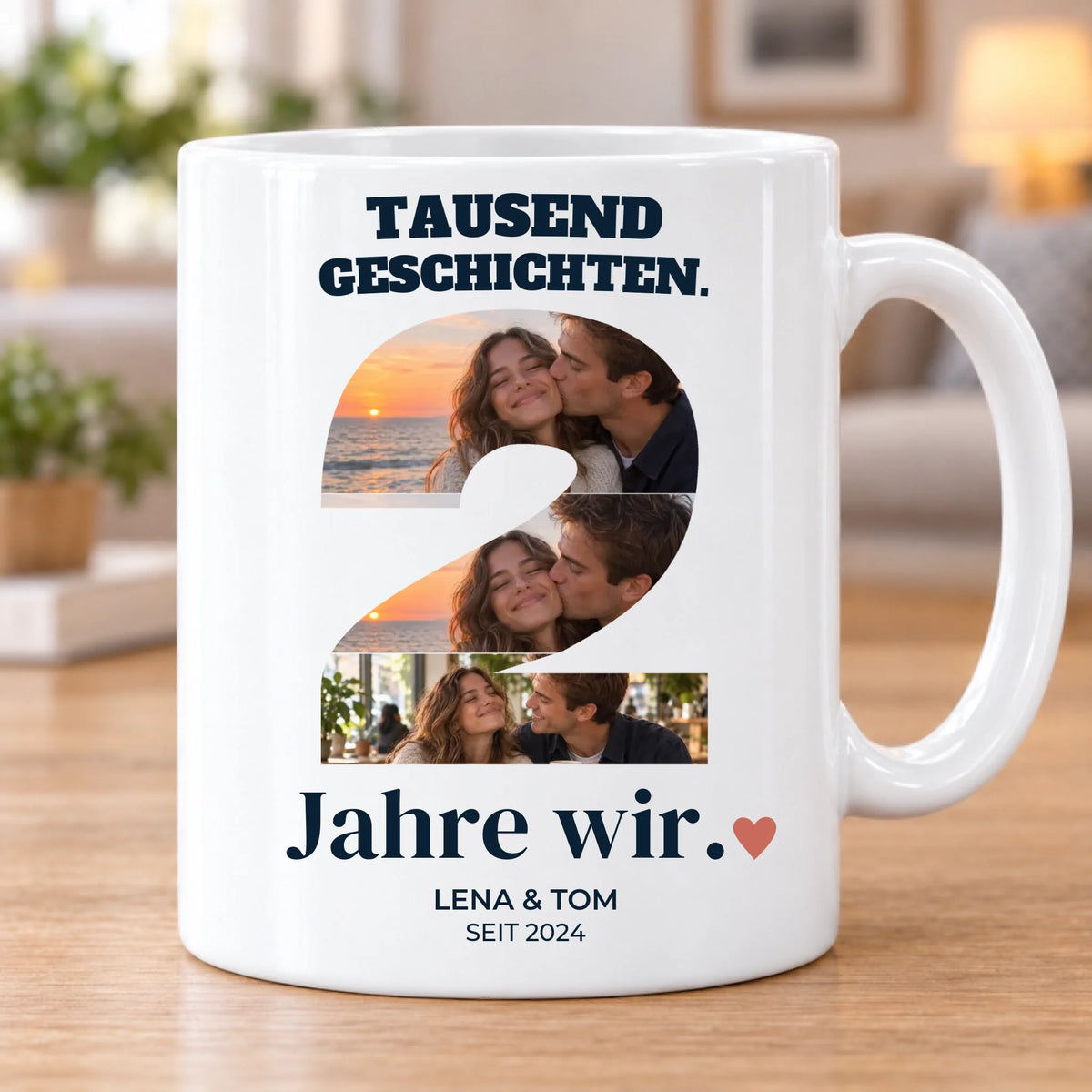 2 Jahre wir – Fototasse LENA
