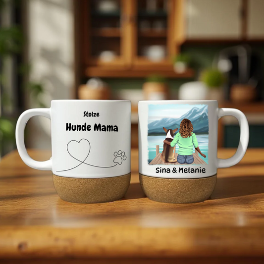 Stolze Hundemama  - Personalisierte Tasse mit Hund & Herrchen