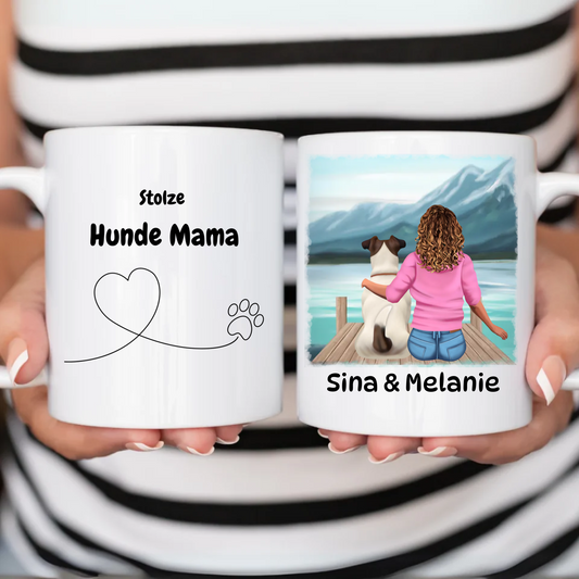 Stolze Hundemama - Personalisierte Tasse mit Hund & Besitzerin