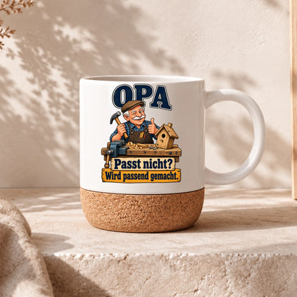 BEN-Tasse mit lustigem Werkstatt-Spruch – Henkel rechts