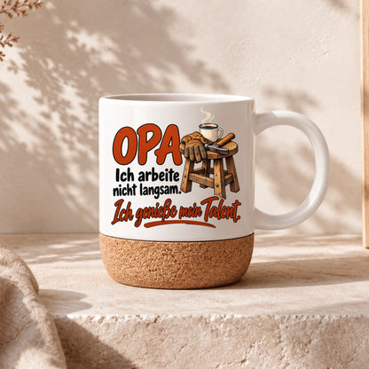 BEN-Tasse mit lustigem Werkstatt-Spruch – Henkel rechts