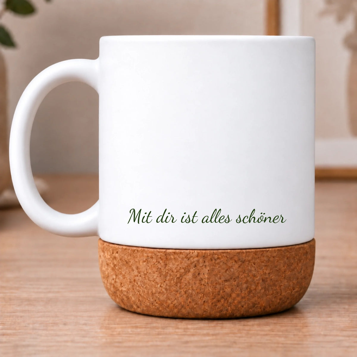 Personalisierte Birnen-Tasse – Wir sind ein süßes Pärchen – Henkel links