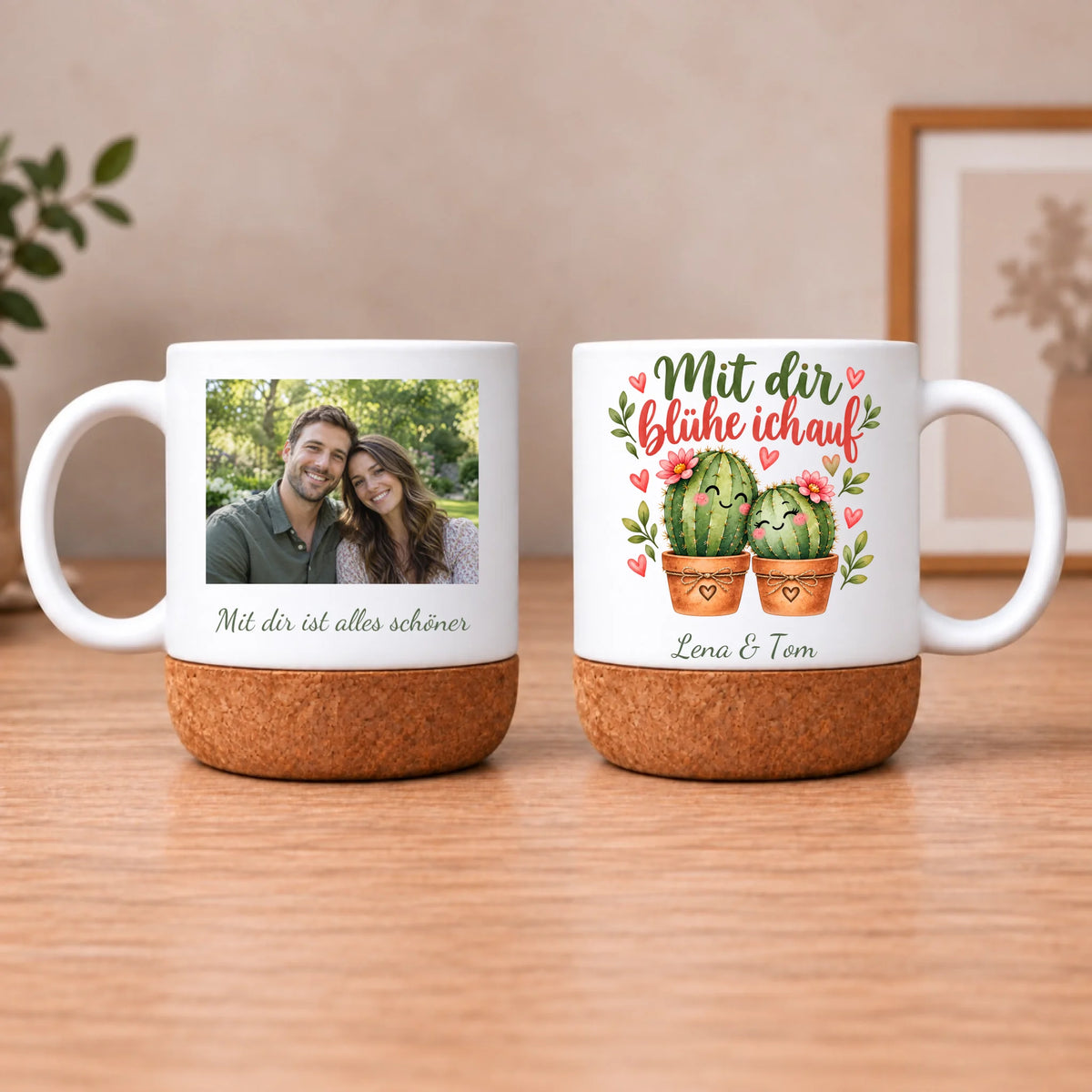 Personalisierte Tasse BEN – Mit dir blühe ich auf – Ansicht 2
