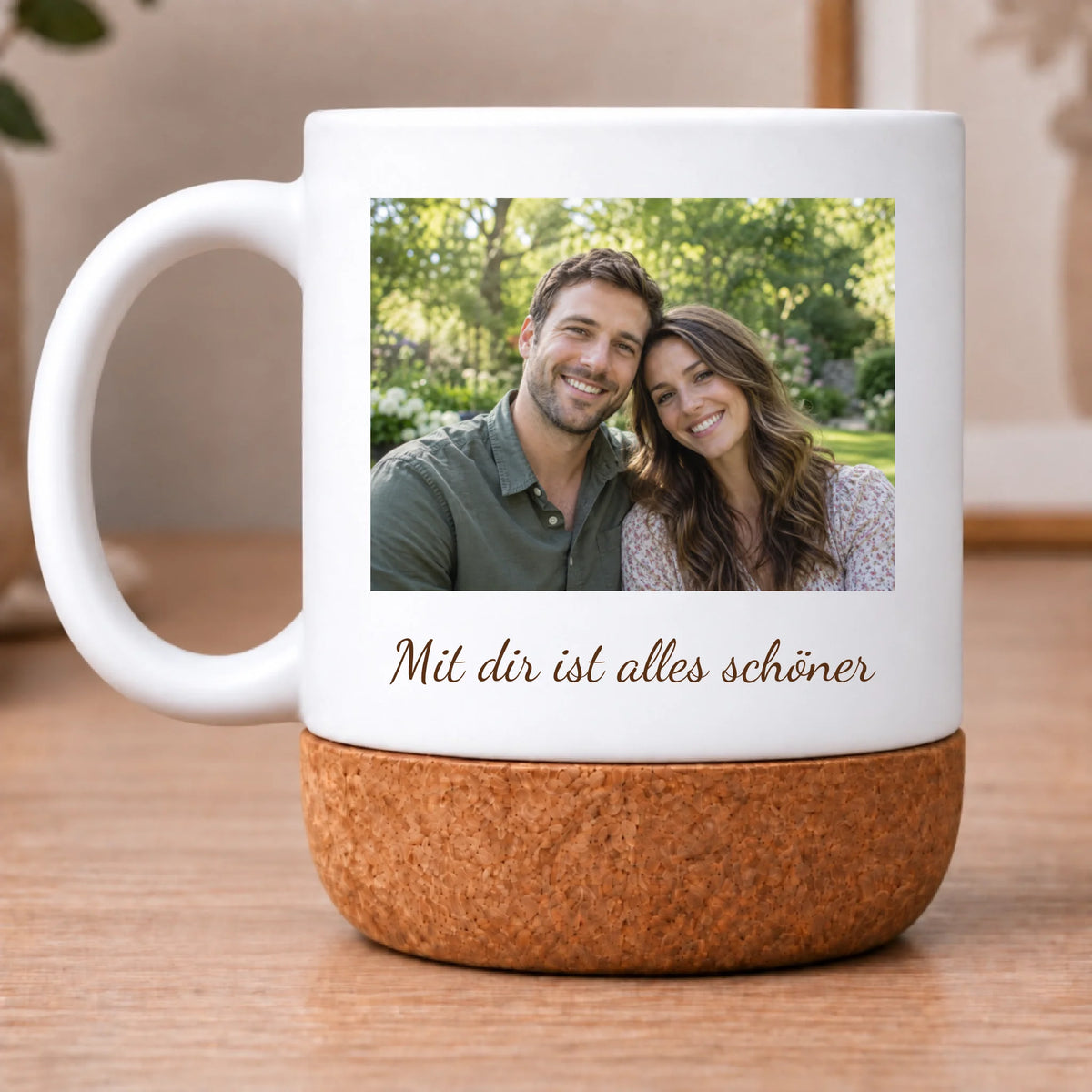 Tasse BEN – Foto und Widmung, Henkel links