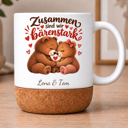 Personalisierte Tasse BEN – Zusammen sind wir bärenstark – Ansicht 1