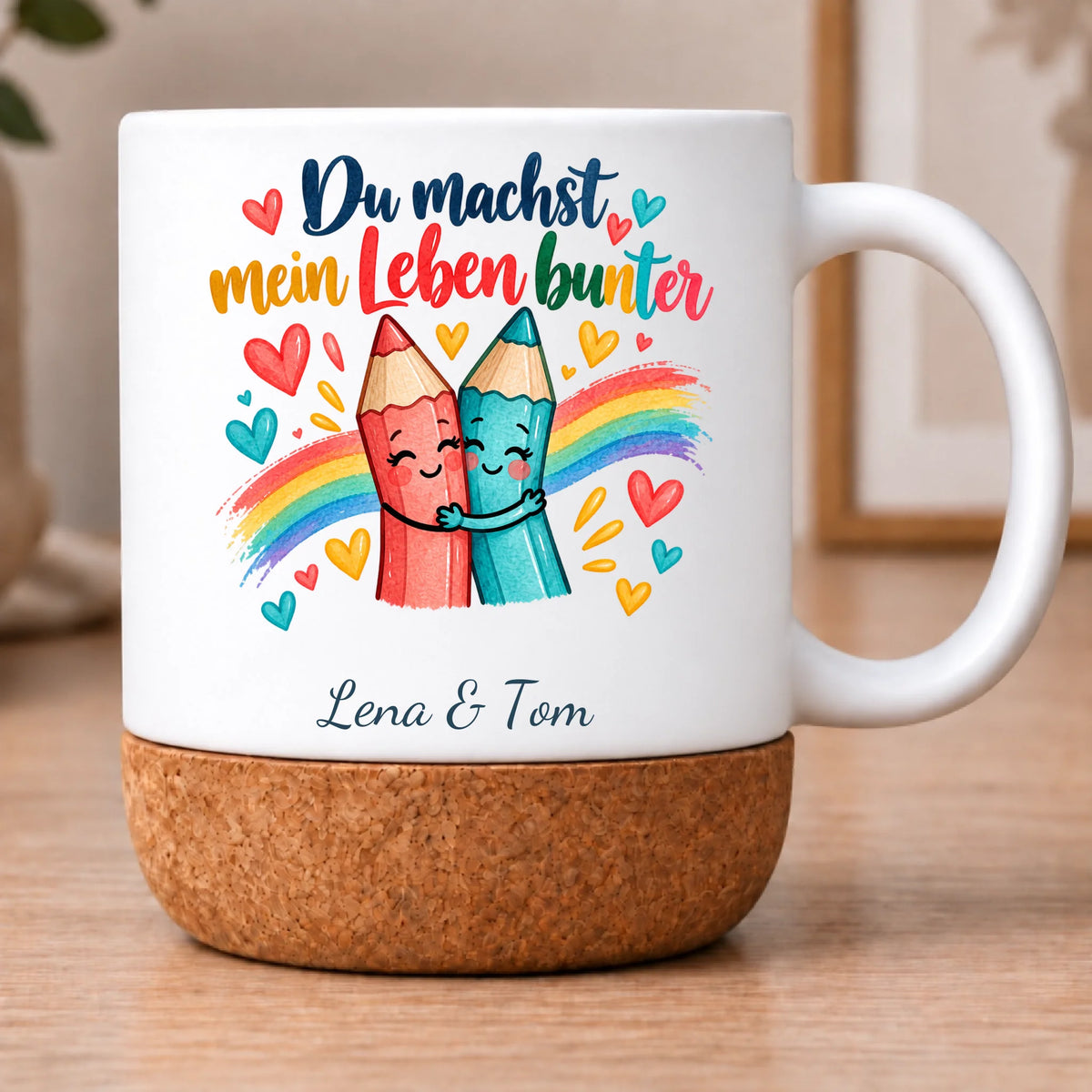 Personalisierte Tasse BEN – Du machst mein Leben bunter – Ansicht 1