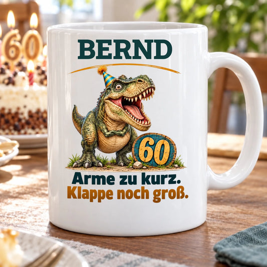 Große Klappe – personalisierte Tasse zum 60. Geburtstag