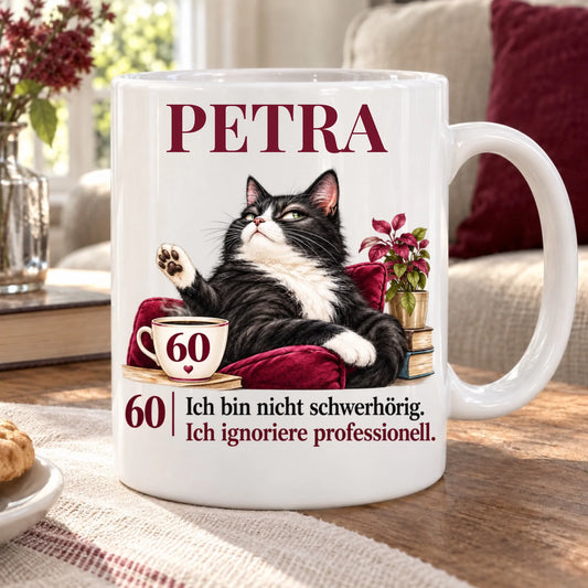 Professionell ignorieren – personalisierte Tasse zum 60. Geburtstag