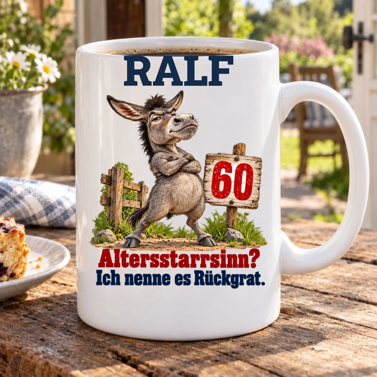 Das ist Rückgrat – personalisierte Tasse zum 60. Geburtstag
