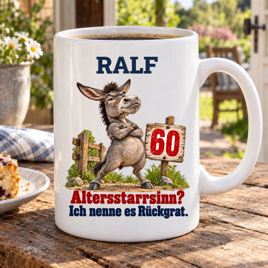 Das ist Rückgrat – personalisierte Tasse zum 60. Geburtstag