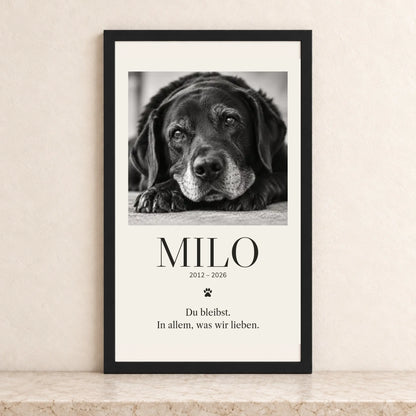Milo – schwarzer Rahmen 60x40 cm, quadratisches Mockup