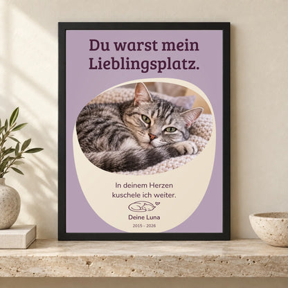 Luna – Gedenkposter im schwarzen Rahmen – 80x60 cm