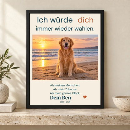 Ben – Gedenkposter im schwarzen Rahmen – 80x60 cm