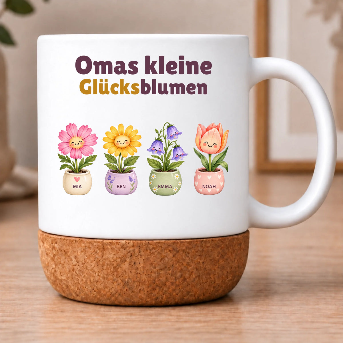BEN_Omas kleine Glücksblumen – 1 bis 4 Enkel – Henkel rechts