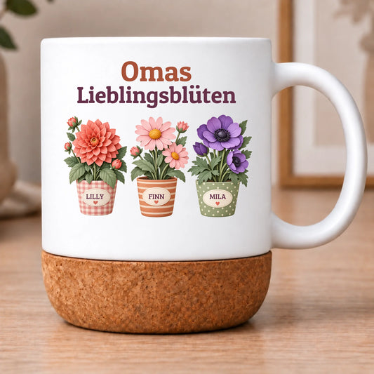 BEN_Omas Lieblingsblüten – 1 bis 4 Enkel – Henkel rechts
