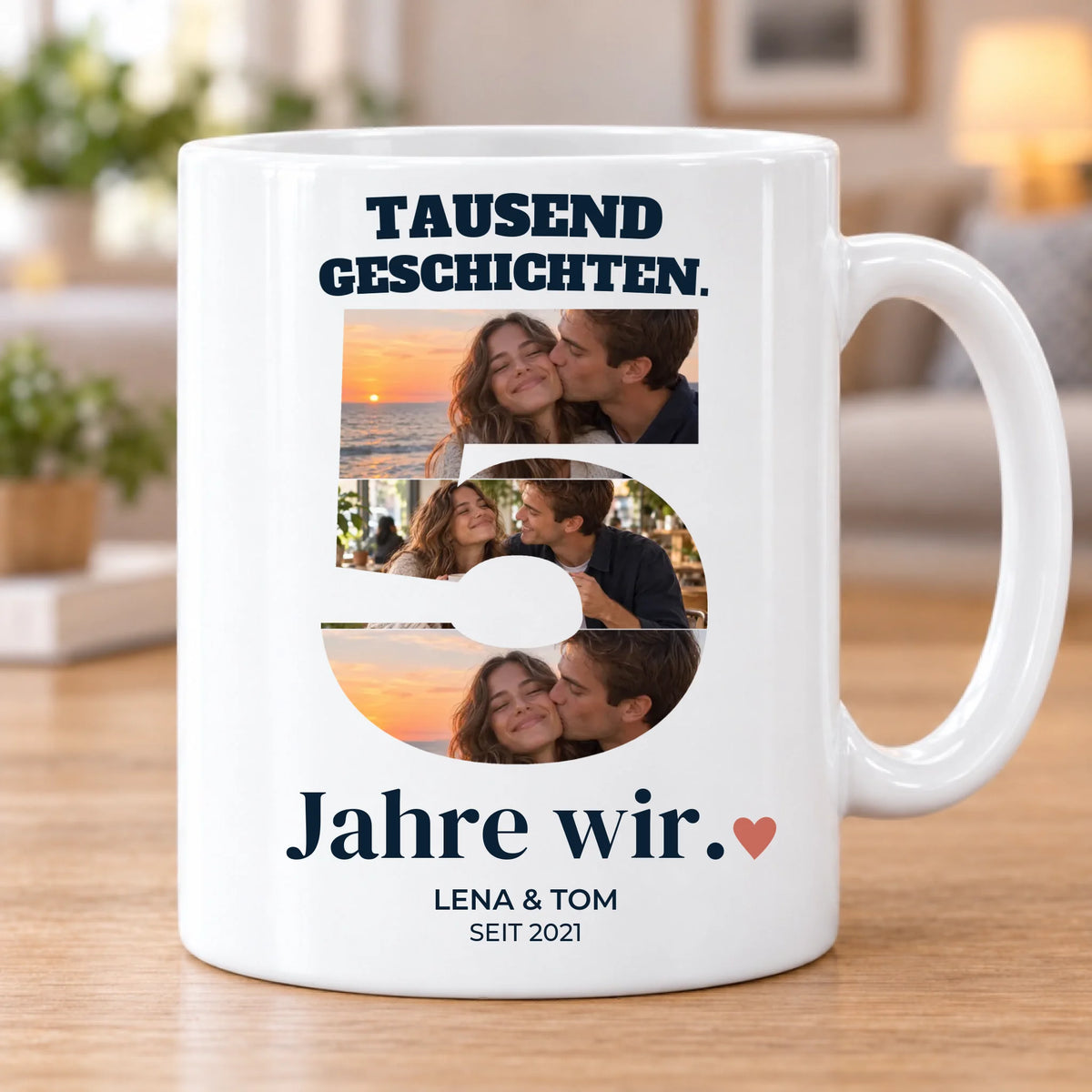 5 Jahre wir – Fototasse LENA