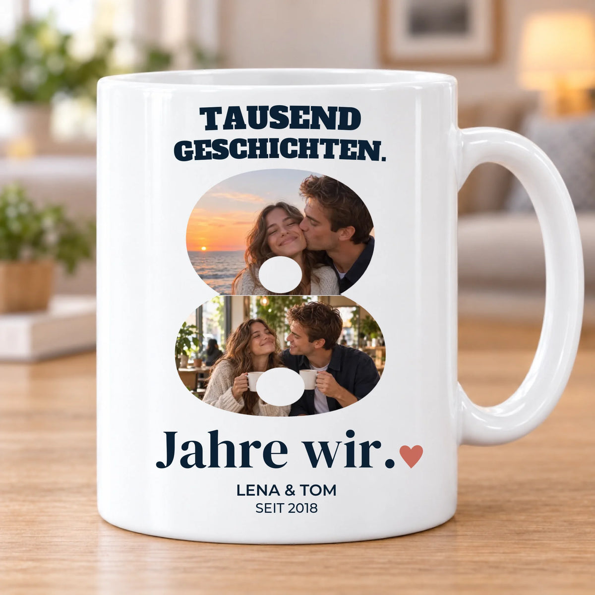 8 Jahre wir – Fototasse LENA