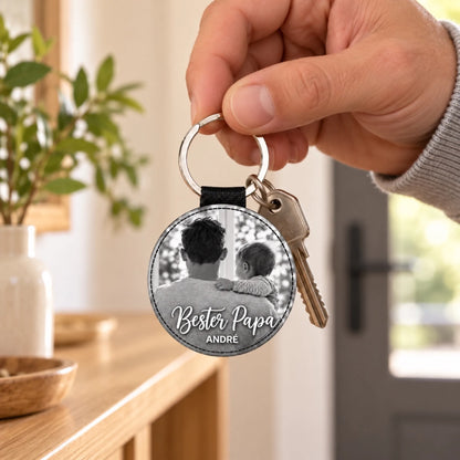 Bester Papa – personalisierter Foto-Schlüsselanhänger – Lifestyle