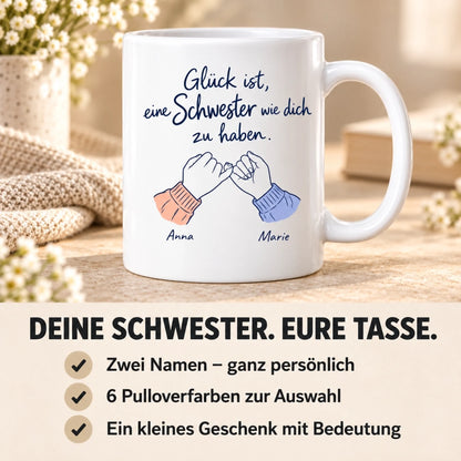 Personalisierung: zwei Namen und sechs Pulloverfarben