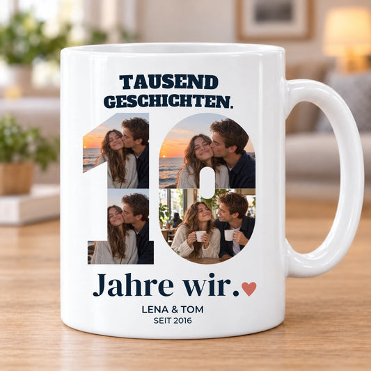 10 Jahre wir – Fototasse LENA