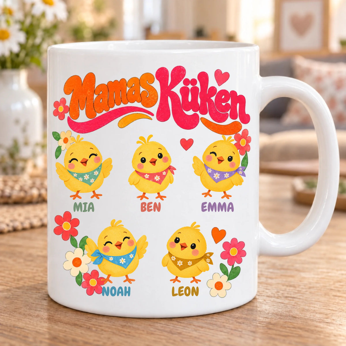 Mamas Küken – personalisierte LENA-Tasse mit Kindernamen
