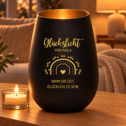 Glückslicht – Regenbogen – Schwarz/Gold
