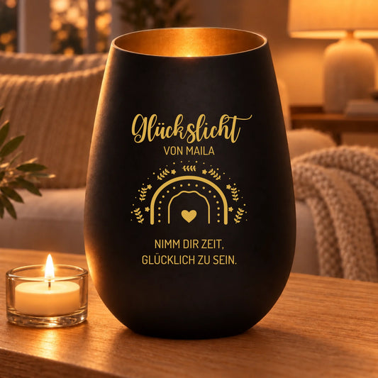 Glückslicht – Regenbogen – Schwarz/Gold