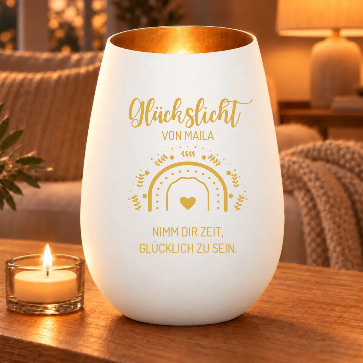 Glückslicht – Regenbogen – Weiß/Gold